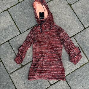 NWT Nike Pro Red and Black Hooded Top
